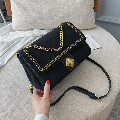 

Small fragrance bag female 2019 new wave Korean fashion wild wild rhombic chain single shoulder slung small square bag