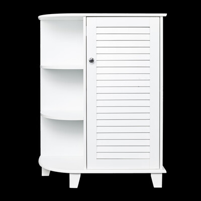

3-tier Home Floor Cabinet Storage Organizer Shelves Furniture White