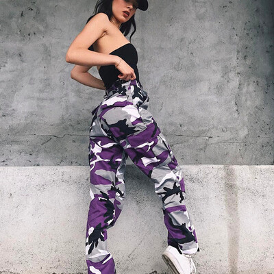 

〖Follure〗Women Sports Camo Cargo Pants Outdoor Casual Camouflage Trousers Jeans