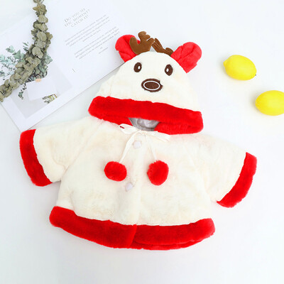 

Kids Children Baby Christmas Costume Deer Hooded Cloak Cape Robe Coat Boys Girls