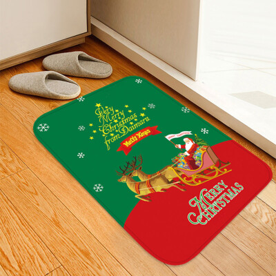 

Gobestart Christmas Carpet Kitchen Doorway Bathroom Floor Carpet Floor Mat Print 40x60cm