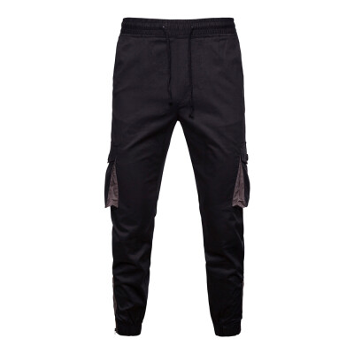 

Fashion Men Casual Pants Solid Color Drawstring Sports Pants Trousers Sweatpants