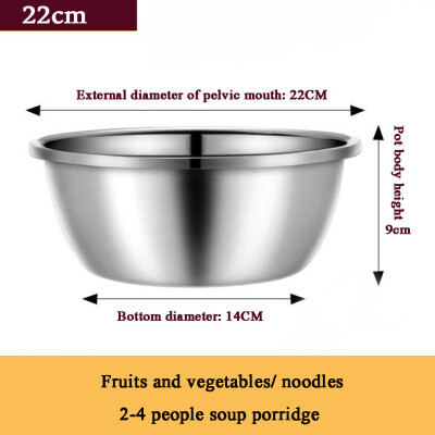 

Toponeto Multifunctional Thick Stainless Steel Pot Baking Egg Bowl Sink Dish Pot Kitchen