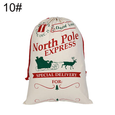 

Christmas Santa Claus Deer Pattern Gift Bag Goody Pouch Backpack with Drawstring