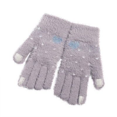 

Tailored Women Cute Winter Knitted Gloves Soft Multifunctional Warm Plush Mitten