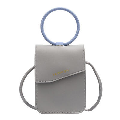 

PU Phone Bags Crossbody Shoulder Bags Solid Color Women Top-Handle Packs