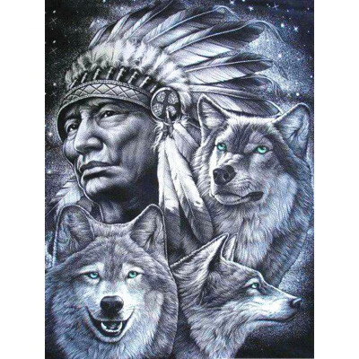 

kirinshow 5D Handmade Diamond Painting art Wolf Full crystal Diamond Embroidery Portrait Mosaic Animal Rhinestone Decor Home