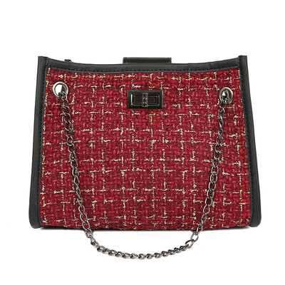

Shoulder Bag Women Small Bag Woolen Shoulder Diagonal Package Ins Super Fire Chain Bag Leather Handbag Bag