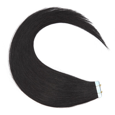 

Tape in Human Hair Extensions Highlight Balayage Long Straight Skin Weft Glue in Hairpieces Invisible Double Sided Tape