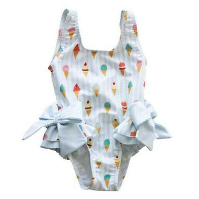 

UK Toddler Kid Baby Girl Swimwear Ice Cream Bow Bikini Swimsuit Swimming Clothes