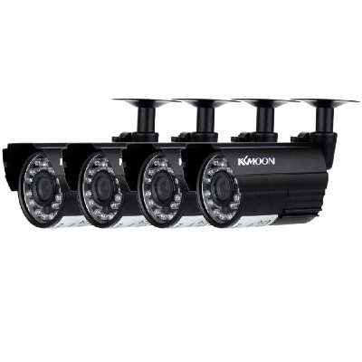 

KKMOON 4pcs CCTV System Outdoor 720P DayNight Security Camera Kit IR Cut US only Cameras