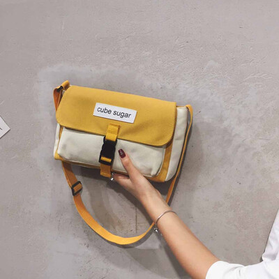 

Tailored Women 2019 Messenger Package Casual Colorful Canvas Bag Hasp Shoulder Bag