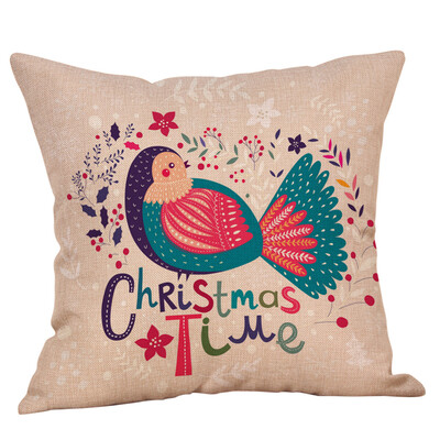 

Tailored Merry Christmas Pillow Cases Cotton Linen Sofa Cushion Cover Home Decor
