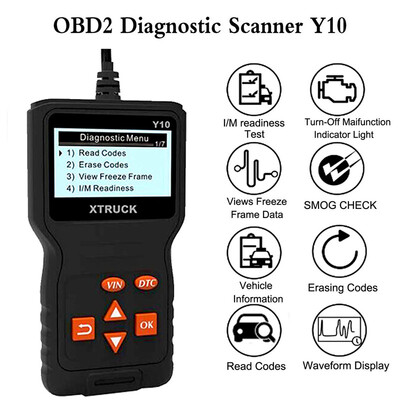 

Xtruck OBD2 Scanner Y10 Universal Car Diagnostic Tool Fault Code Reader with Reading&Clearing Error Codes Car Engine Check Sca