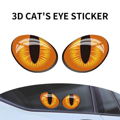 

Tailored Cute Simulation Cat Eye Sticker Car Head Rearview Mirror Window Decoration