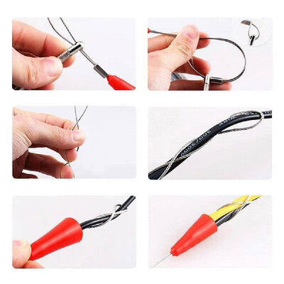 

Red&Black Wire Threader Cable Running Puller Threading Device Fiber Optic Lead Construction Tools