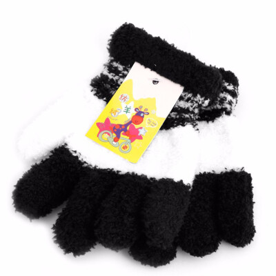 

Ashion New Kids Gloves Girl Boys Fleece Soft Full Gloves Finger Warm Winter Accessories