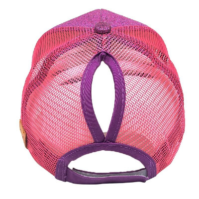 

New Woman Girls Cap Sequined Fishnet Splice Baseball Sport Casual Hip-Pop Streetwear Flat Hat