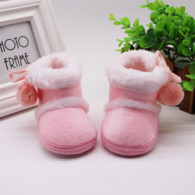 

Winter Baby Girl Cotton Boots Casual Shoes First Walkers Newborn Cute Non-slip Soft Sole Shoe