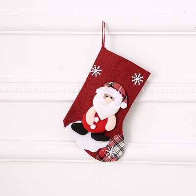 

Gobestart Christmas Stockings Socks Santa Claus Candy Gift Bag Xmas Hanging Decor