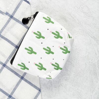 

Coin Purses Wallet Retro Cactus Canvas Zipper Pouch Holder Flower