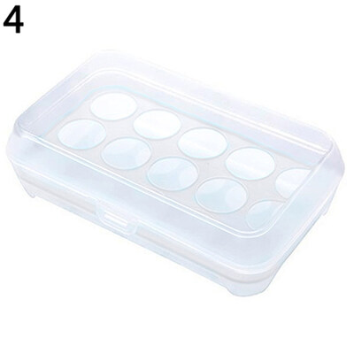 

Single Layer 15 Grids Eggs Holder Box Plastic Airtight Container Plastic Storage Case