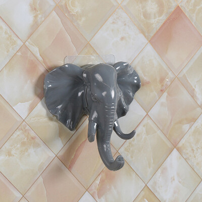 

Gobestart Elephant Head Self Adhesive Wall Door Hook Hanger Bag Keys Sticky Holder BK
