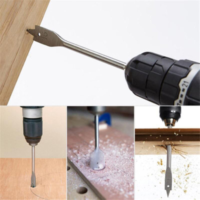 

Siaonvr Flat Wood Drill Bit Carbon Steel Spade Hex Shank Cutter Carpenter Tool 6Pcs