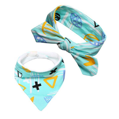 

Cotton Baby Bibs Burp Cloth Set Bow Hair Stuff Cartoon Triangle Baby Bibs Burp Cloth Reusable Baby Toddler Bib Apron