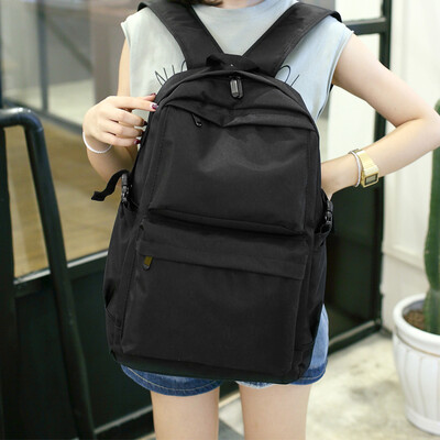 

Qianxia double-shoulder bag simple backpack Korean version of the computer bag leisure travel bag for men&women high school st