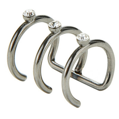 

Fashion High Quality Medical Steel C-shaped Fake Pop Jewelry Earrings Ear Buckle