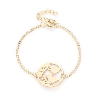 

Trendy Bracelet Women Simple Creative Map Pendant Bracelet Jewelry Valentines Day Gift
