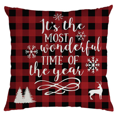 

Siaonvr Christmas Pillow Cover Pillowcases Decorative Sofa Cushion Cover 45x45cm