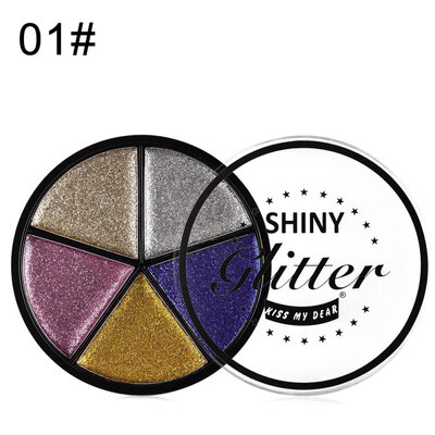 

5 Colors Glitter Long Lasting Waterproof Eyeshadow Non-smudge Shining Makeup
