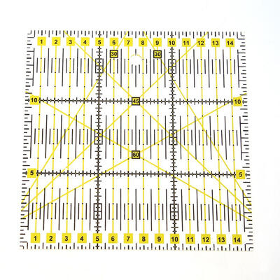 

DIY Square Patchwork Feet Tailor Yardstick Cloth Cutting Rulers Sewing Tool
