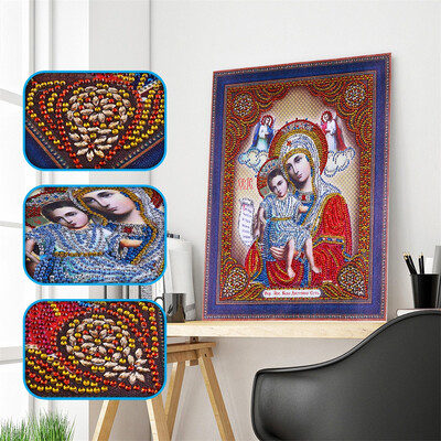 

Gobestart Special Shaped Diamond Painting DIY 5D Partial Drill Cross Stitch Kits Crystal R