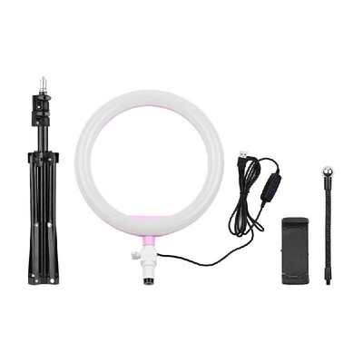 

26cm10 Inch LED Ring Light with Light Stand Universal Phone Holder Kit USB Powered with Wired Remote Control 10 Levels Brightness