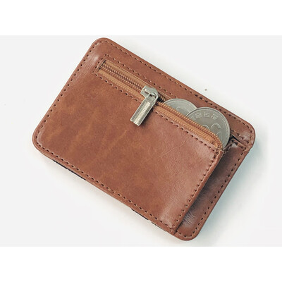 

Tailored Fashion Mens Leather Business Card Holder Bank Card Package Change Wallet