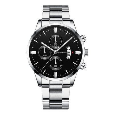 

Gobestart CUENA Men Fashion Military Stainless Steel Analog Date Sport Quartz Wrist Watch