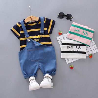 

Infant Baby Kids Boys Tops Short T-shirt Pants Romper 2PCS Outfits Clothes