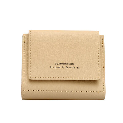 

Womens Small Wallet Female Short Style Student Korean Edition Cute ins Simple Multifunctional Folding Change Wallet