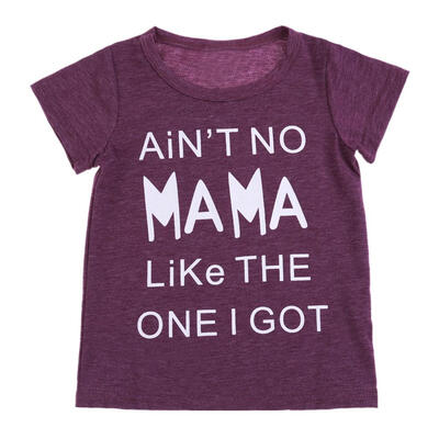 

Summer Cute Letters Print Girls T-shirt Family Matching Clothes Basic Tops