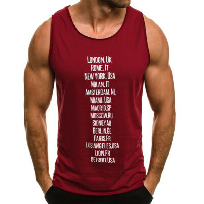 

Gym Men Muscle Sleeveless Shirt Tank Top Bodybuilding Sport Fitness Workout Vest