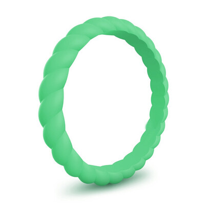 

1Pc Silicone Wedding Ring For Women Thin Braided Rubber Wedding Bands For Men Women Sports Active Fitness Riding Climbing Work