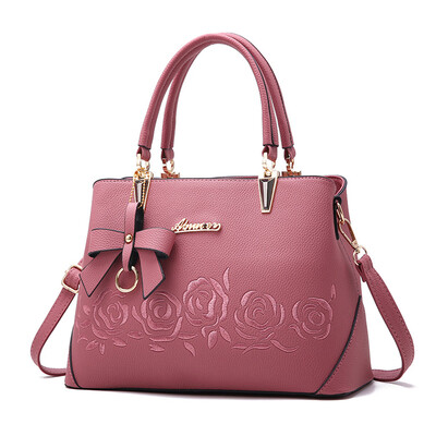 

Tailored Fashion Women Bowknot Rose Pattern Crossbody Bag Shoulder Bag Handbag Black