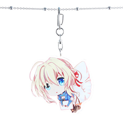 

Fat Bear Anime Violet Evergarden Acrylic Pendant Keychain Key Rings Phone Charm Cosplay