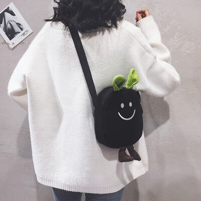 

Cute bag female 2019 new small fresh Sen girl shoulder Messenger bag Japan&South Korea wild cartoon canvas bag