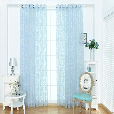 

Home Use Phoenix Tail Pattern Curtain Bedroom Living Room Balcony Kitchen Hotel Decoration Elegant Sun-shading Window Gauze