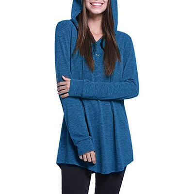 

Sweater Hoodie Womens Fashion New With Drawstring Loose Long Sleeves Thin V-Neck Temperament Warm And Comfortable Wild