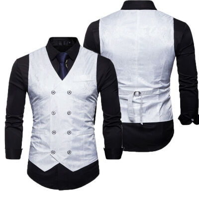 

Mens Dress Suit Vest Formal Business Wedding Tuxedo Waistcoat Jacket Coat Tops